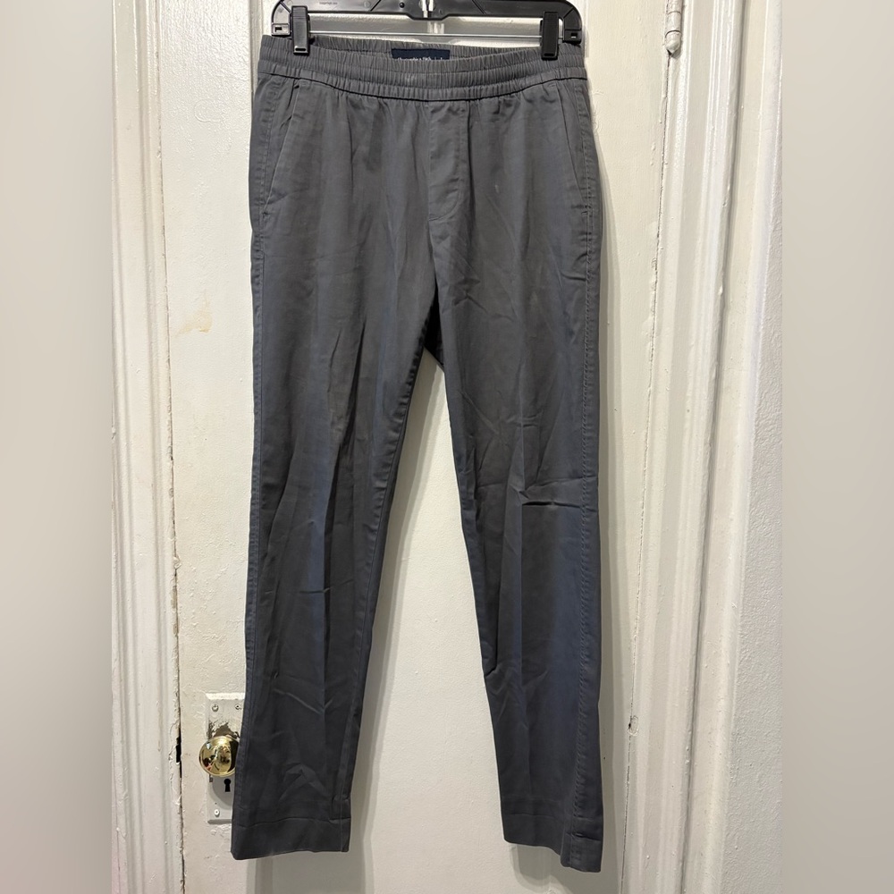 Abercrombie & Fitch Charcoal Chinos slim tapper stretch